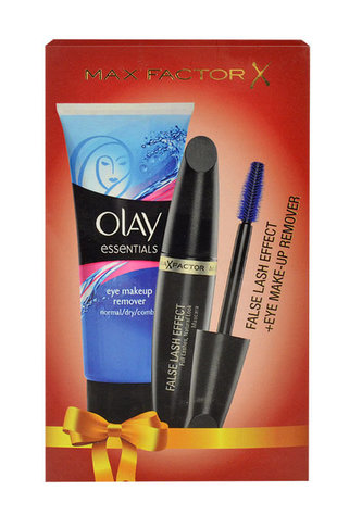 Max Factor False Lash Effect řasenka False Lash Effect 13,1 ml + oční odličovač Olay Essential 100 ml