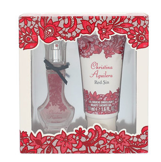 Christina Aguilera Red Sin parfémovaná voda 15 ml + sprchový gel 50 ml