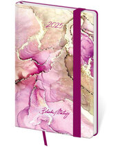 Diář 2025 Vario týdenní kapesní Matragi Harmony s gumičkou