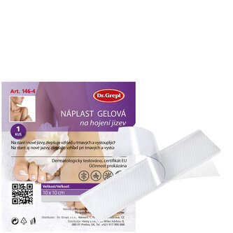 Náplast gelová na hojení jizev Dr. Grepl 1 ks - průhledná