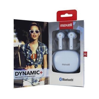Sluchátka s mikrofonem "Dynamic+", světle modrá, bezdrátová, Bluetooth 5.3, MAXELL