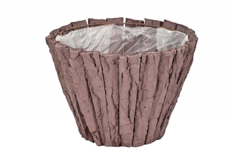 Květináč z kůry hnědý 14x19 cm