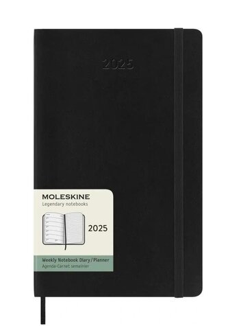 Moleskine Plánovací zápisník 2025 měkký černý L