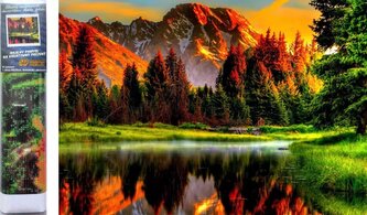 Norimpex Diamantové malování Západ slunce u jezera 30x40cm