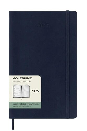 Moleskine Plánovací zápisník 2025 měkký modrý L