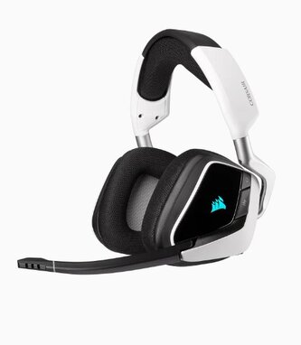 Corsair herní sluchátka VOID RGB ELITE Wireless Premium with 7.1 Surround Sound, White (EU)
