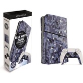 Maxx Tech sada krytů pro PS5 Slim Blue Camo Wave