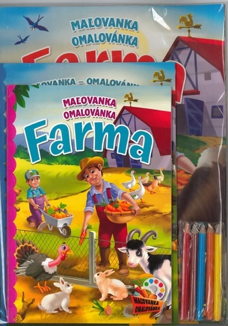 Komplet Farma (2 maľovanky+2 aktivity zošity + farebné ceruzky)