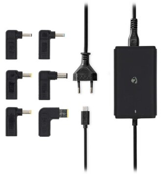 NEDIS univerzální adaptér k notebooku/ 65 W/ 5 / 9 / 12 / 15 / 20 V DC/ 2.4 / 3.0 / 3.25 A/ USB-C