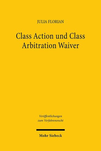 Class Action und Class Arbitration Waiver