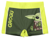 Dětské plavecké boxerky Star Wars|Hvězdné války: TV seriál The Mandalorian Grogu (10 let) zelený polyester