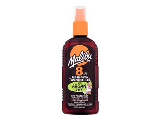 Malibu Bronzing Tanning Oil Opalovací přípravek na tělo Argan Oil 200 ml SPF8 pro ženy