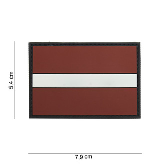 Gumová nášivka 101 Inc vlajka Lotyšsko - barevná