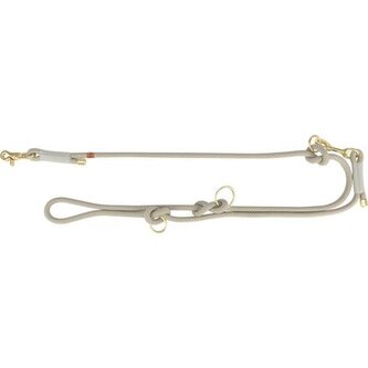 Soft Rope prodlužovací kulaté tkané vodítko, šedá/světlešedá - XS-S: 2,00 m/ 6 mm NOVÝ