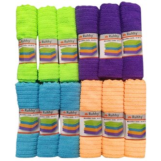 RUHHY Utěrky z mikrovlákna 30 x 30 cm - 12 ks