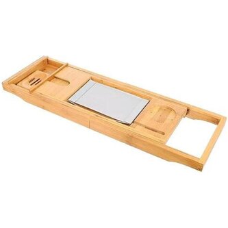 RUHHY Bambusová rozkládací polička do vany