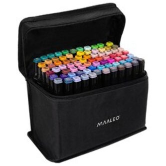 MAALEO Sada oboustranných fixů/popisovačů 80 ks
