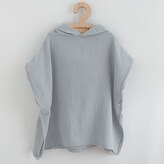 Dětské mušelínové pončo New Baby Feeling světle šedé 80 cm - velikost M
