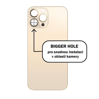 Kryt baterie iPhone 13 PRO MAX gold - Bigger Hole
