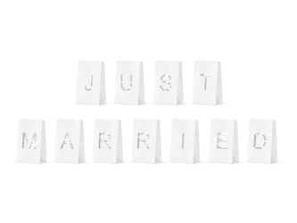 Papírové dekorační pytlíčky - Just Married