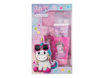 Naturaverde Be A Unicorn zubní pasta 75 ml + kartáček na zuby + kelímek na zubní kartáček + pouzdro