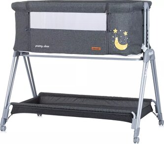 CHIPOLINO Postýlka Pretty Close 3v1 Anthracite