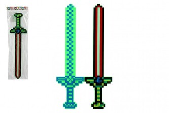 Meč svítící plast 55cm na baterie se zvukem se světlem 2 barvy náhodně