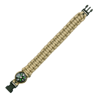 Náramek Paracord 101 Inc Para Compass 8 - béžový