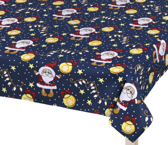 Ubrus  VÁNOCE - Vánoční skřítek modrá - 120x140 cm