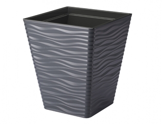 Obal na květník SAHARA plastový matný 29x29x34cm