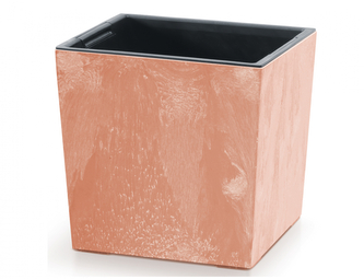 Obal na květník URBI SQUARE LOW BETON 2v1 plast 24x24x24cm