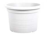 Květník CILINDRO plastový bílý d50x35cm