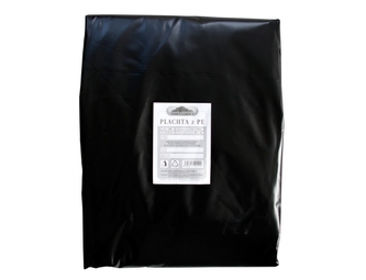 Plachta igelitová černá 0,1mm 5x6m