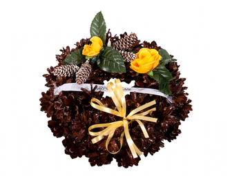 Věneček ŠIŠKOVÝ VZPOMÍNÁME hřbitovní lakovaný d20cm