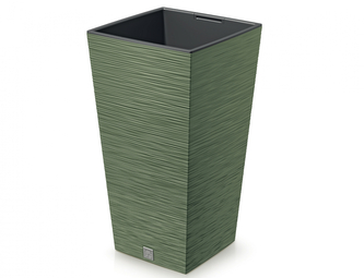 Obal na květník FURU SQUARE 2v1 plastový 24x24x45cm