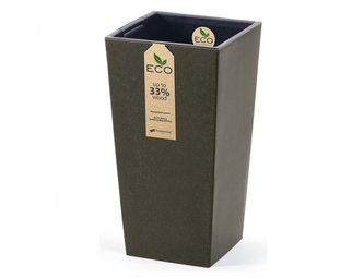 Obal na květník URBI SQUARE ECO WOOD 2v1 plast 30x30x55cm