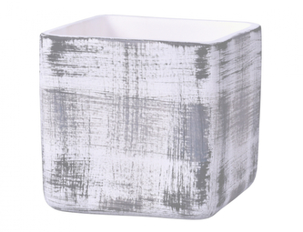 Obal na květník LADA GRID keramický matný 14x14x14cm