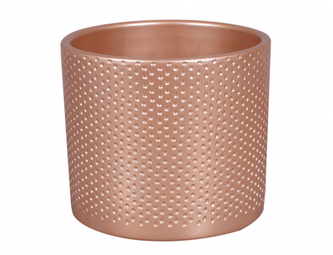 Obal na květník ZEUS DOTS CHRISTMAS keramický lesklý d15cm