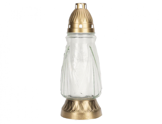 Lampa hřbitovní OPONA skleněná 170g d11x29cm