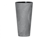 Obal na květník TUBUS SLIM BETON 2v1 plastový matný d25x48cm