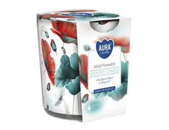 Svíčka ve skle DIVOKÉ KVĚTINY vonná 100g