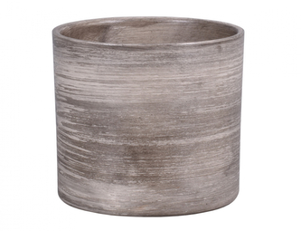 Obal na květník MUCHA GREY keramický matný d17x16cm