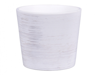 Obal na květník RABAS WHITE keramický matný d17x16cm