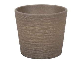 Obal na květník TROJA NATUR keramický matný d19x17cm