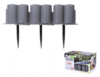 Palisáda-obruba plastová antracitová 3x0,1m 8ks