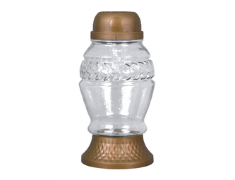 Lampa hřbitovní VĚTVIČKA skleněná solární d10x20cm