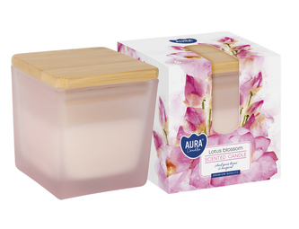 Svíčka ve skle LOTOSOVÝ KVĚT vonná 160g