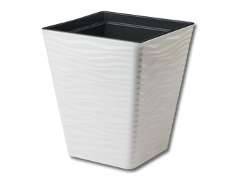 Obal na květník SAHARA plastový matný 29x29x34cm