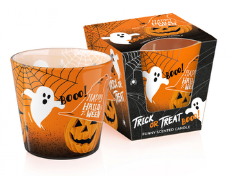 Svíčka ve skle HALLOWEEN vonná 115g
