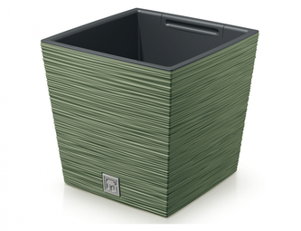 Obal na květník FURU SQUARE LOW 2v1 plastový 24x24x24cm